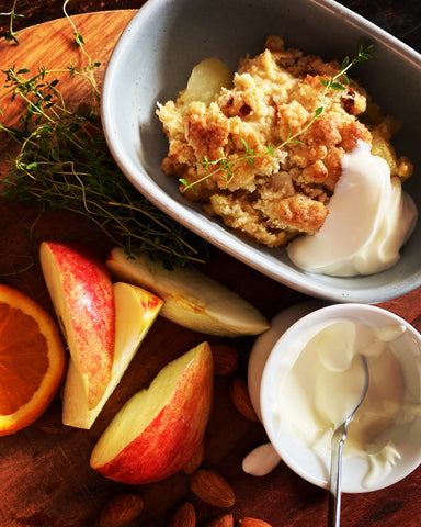 APPLE, ORANGE AND ALMOND CRUMBLE