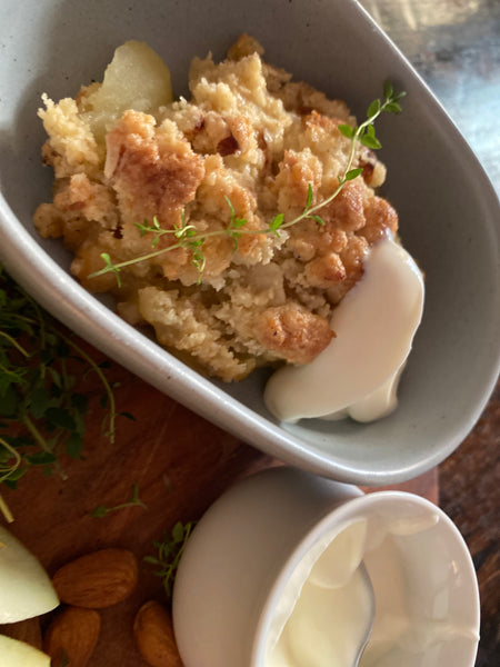 APPLE, ORANGE AND ALMOND CRUMBLE